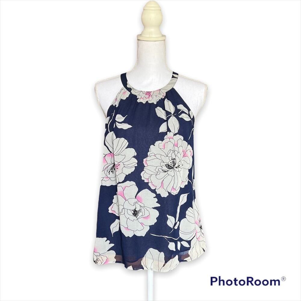 Daniel Rainn Floral Sleeveless High Neck Top- Size MP